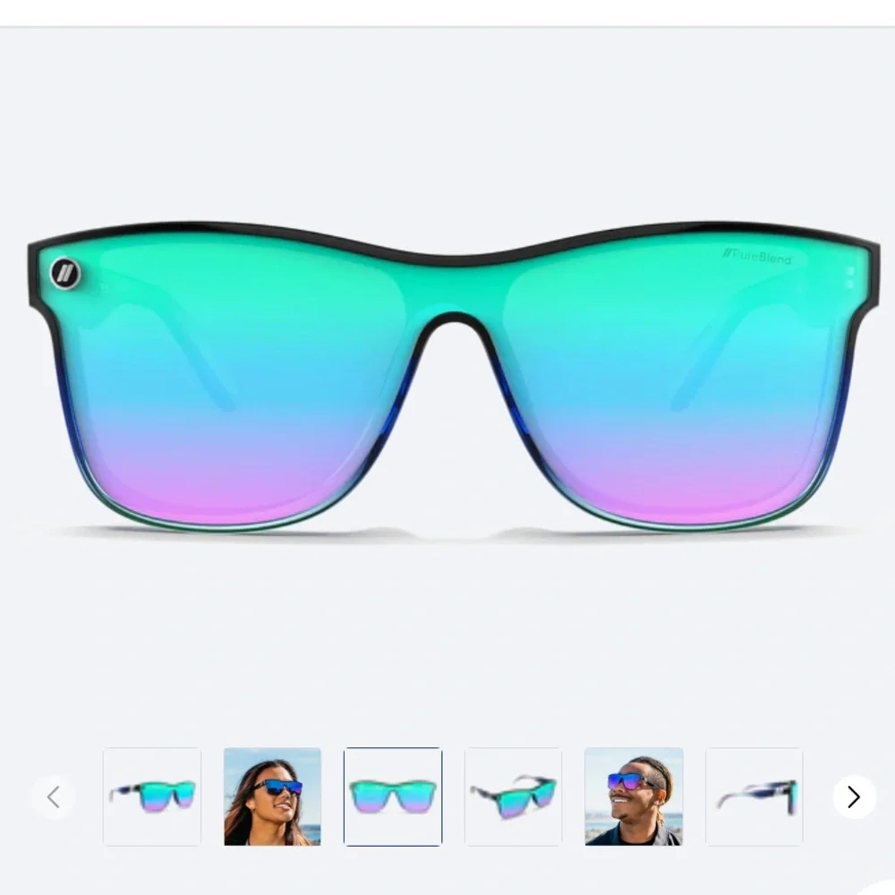 Blenders Blue and Black Men's Sunglasses